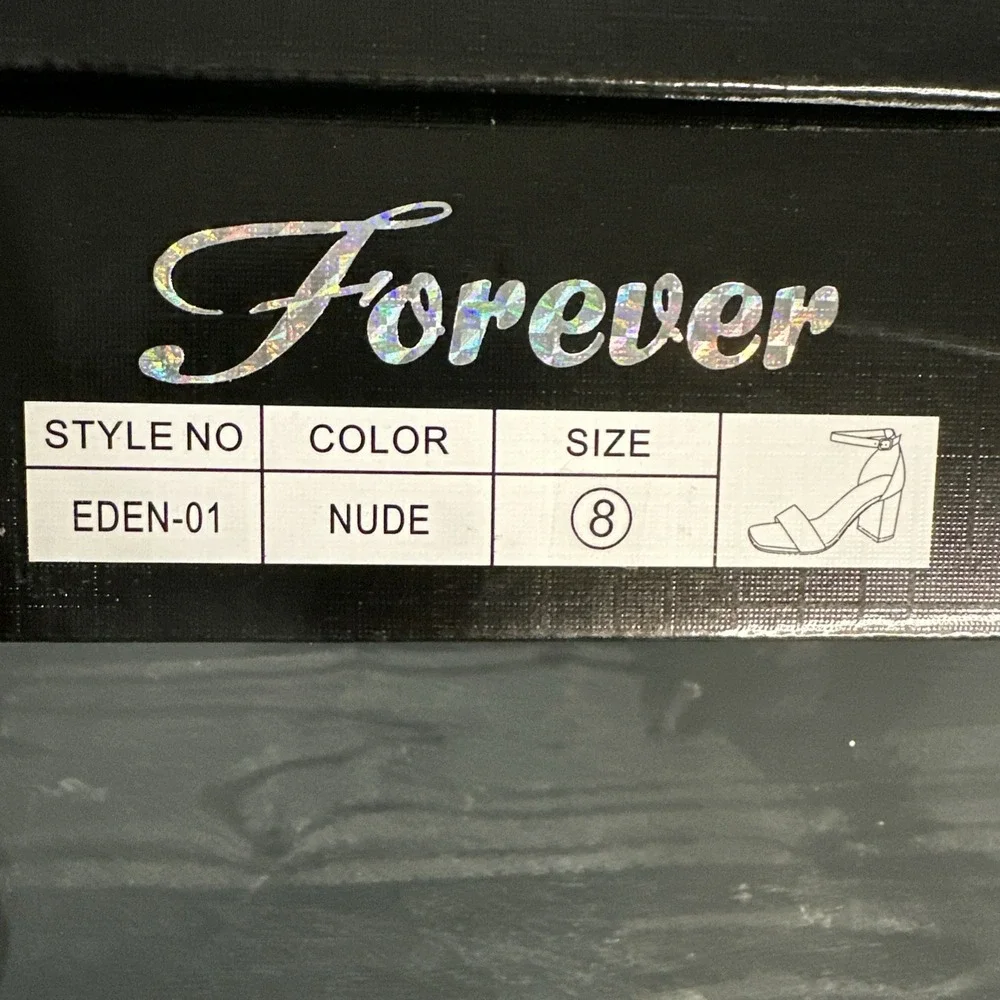 Women's Forever Sole Sandals Nude Cream‎ Platform Size 8 - NIB